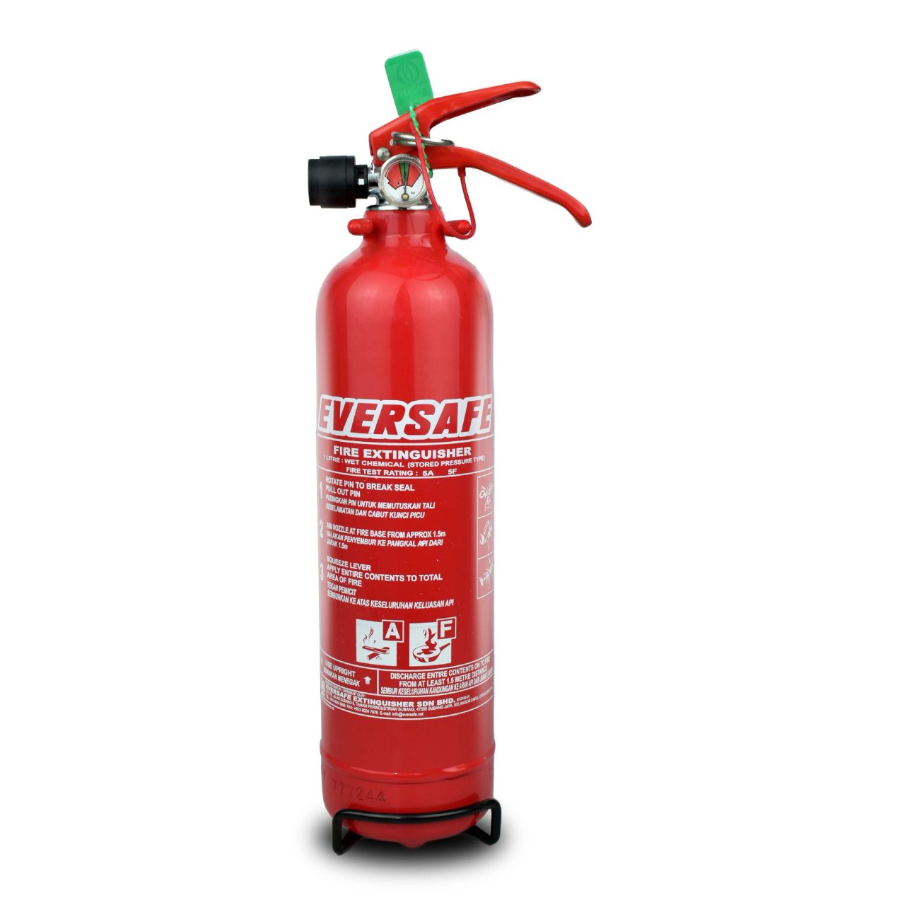 1 Litre Wet Chemical Fire Extinguisher (EEK 1s) Eversafe Extinguisher